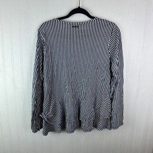 Michael Kors Black and white Stripe Long sleeve Top‎ size Large